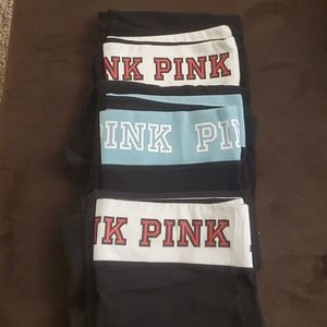 Victoria's Secret PINK Set of 3 Yoga Pants Large